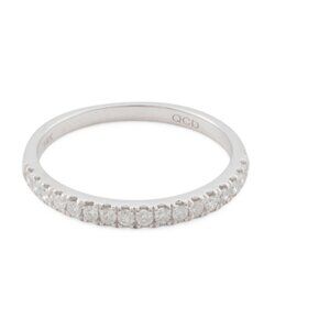 ORO LEONI White Gold/Diamond 14kt Gold Diamond Band Ring